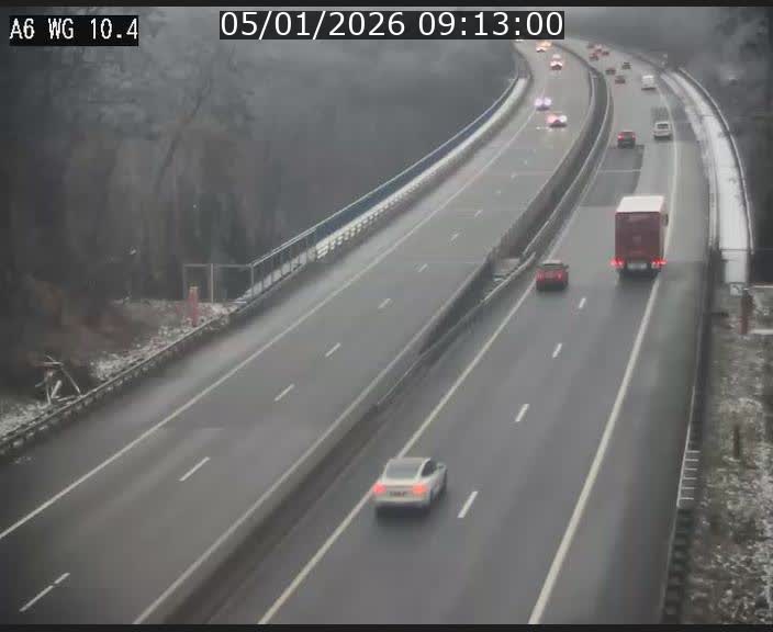 <h2>Traffic live webcam Luxembourg Mamer - A6 - BK 10.4 - direction Luxembourg/France/Allemagne</h2>
