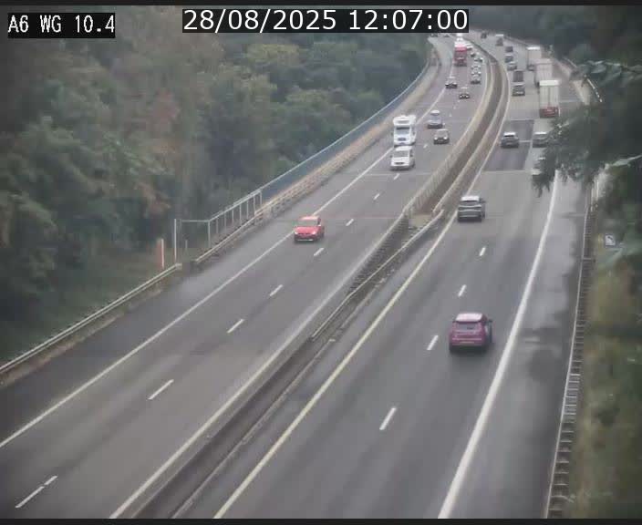 <h2>Traffic live webcam Luxembourg Mamer - A6 - BK 10.4 - direction Luxembourg/France/Allemagne</h2>