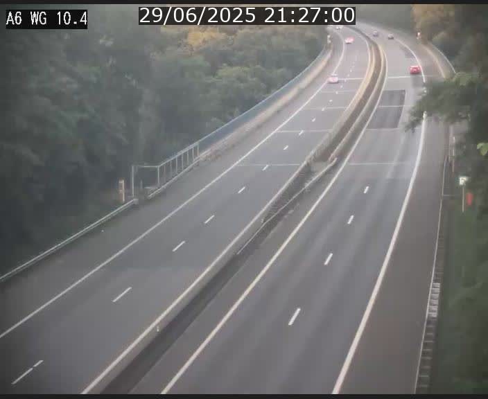 <h2>Traffic live webcam Luxembourg Mamer - A6 - BK 10.4 - direction Luxembourg/France/Allemagne</h2>