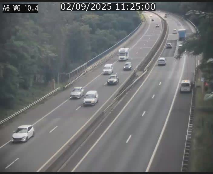 <h2>Traffic live webcam Luxembourg Mamer - A6 - BK 10.4 - direction Luxembourg/France/Allemagne</h2>