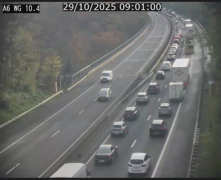 <h2>Traffic live webcam Luxembourg Mamer - A6 - BK 10.4 - direction Luxembourg/France/Allemagne</h2>