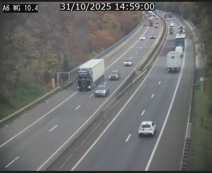 <h2>Traffic live webcam Luxembourg Mamer - A6 - BK 10.4 - direction Luxembourg/France/Allemagne</h2>