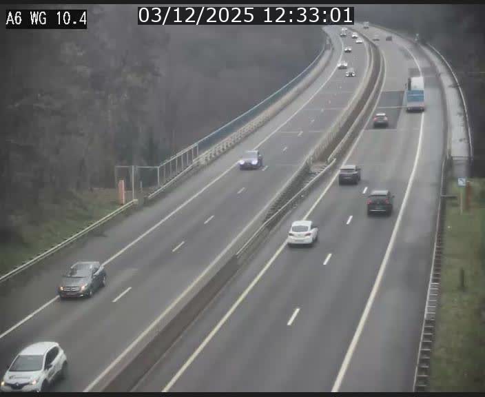 <h2>Traffic live webcam Luxembourg Mamer - A6 - BK 10.4 - direction Luxembourg/France/Allemagne</h2>