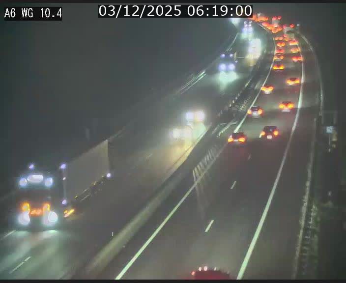 <h2>Traffic live webcam Luxembourg Mamer - A6 - BK 10.4 - direction Luxembourg/France/Allemagne</h2>