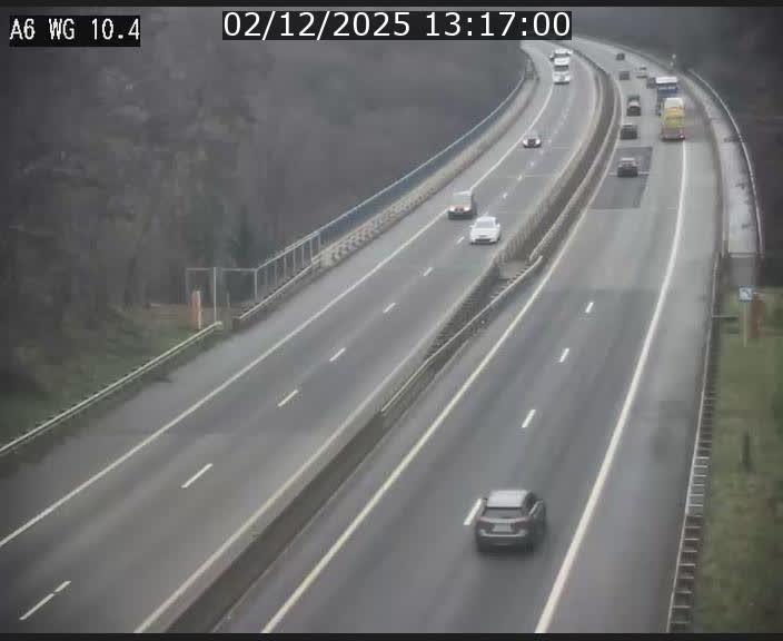 <h2>Traffic live webcam Luxembourg Mamer - A6 - BK 10.4 - direction Luxembourg/France/Allemagne</h2>