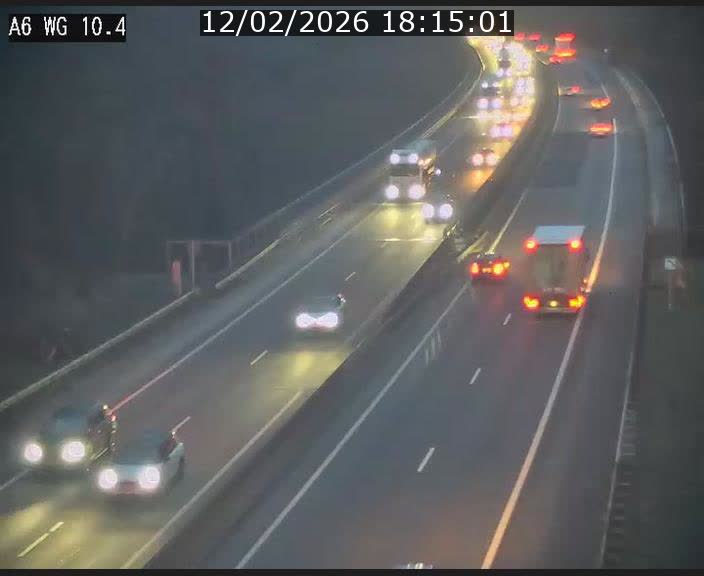 <h2>Traffic live webcam Luxembourg Mamer - A6 - BK 10.4 - direction Luxembourg/France/Allemagne</h2>