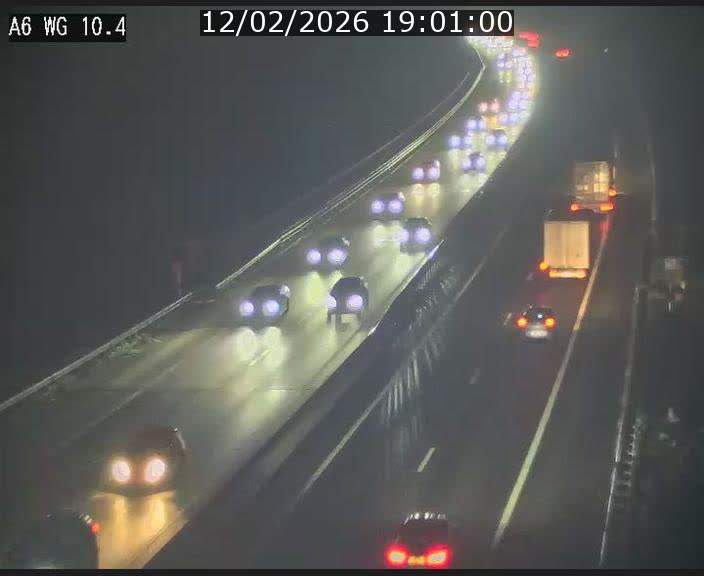 <h2>Traffic live webcam Luxembourg Mamer - A6 - BK 10.4 - direction Luxembourg/France/Allemagne</h2>