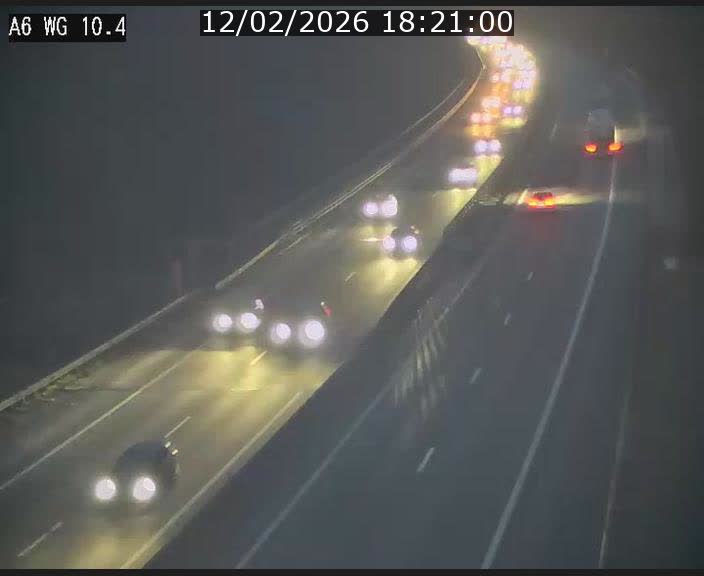 <h2>Traffic live webcam Luxembourg Mamer - A6 - BK 10.4 - direction Luxembourg/France/Allemagne</h2>