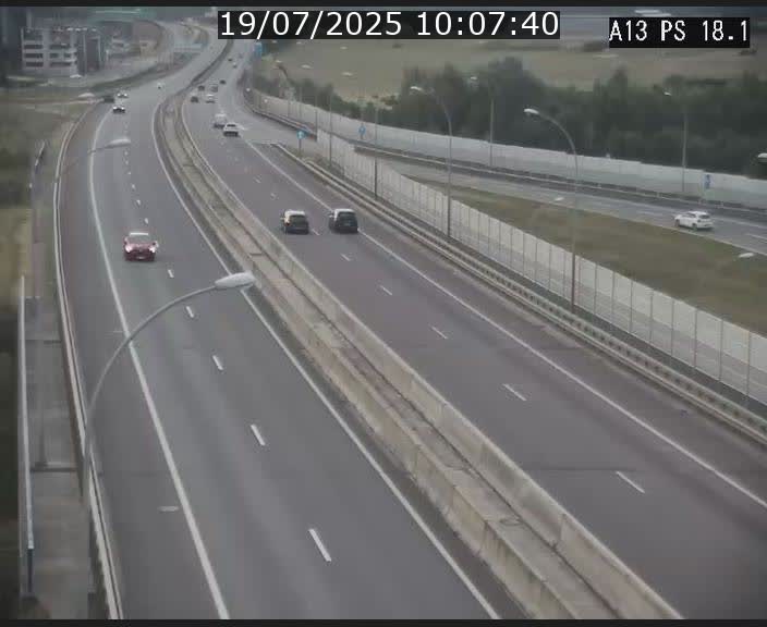 Traffic live webcam Luxembourg Dudelange - A13 direction Croix de Bettembourg - BK 18.1