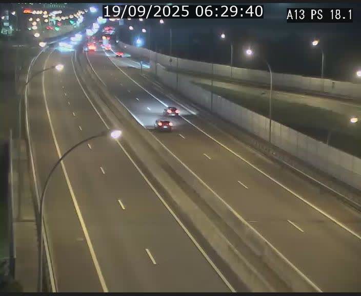 Traffic live webcam Luxembourg Dudelange - A13 direction Croix de Bettembourg - BK 18.1