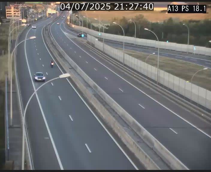 Traffic live webcam Luxembourg Dudelange - A13 direction Croix de Bettembourg - BK 18.1