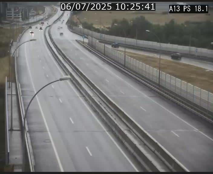 Traffic live webcam Luxembourg Dudelange - A13 direction Croix de Bettembourg - BK 18.1