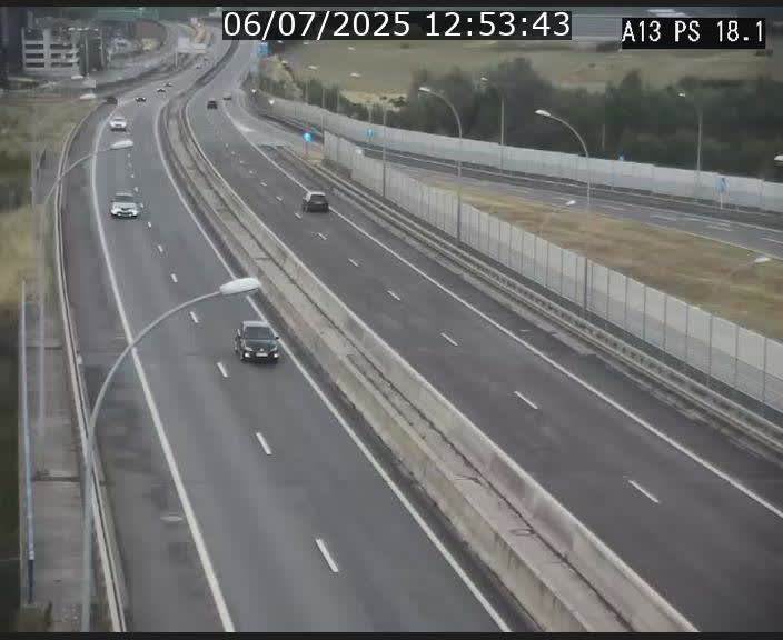 Traffic live webcam Luxembourg Dudelange - A13 direction Croix de Bettembourg - BK 18.1