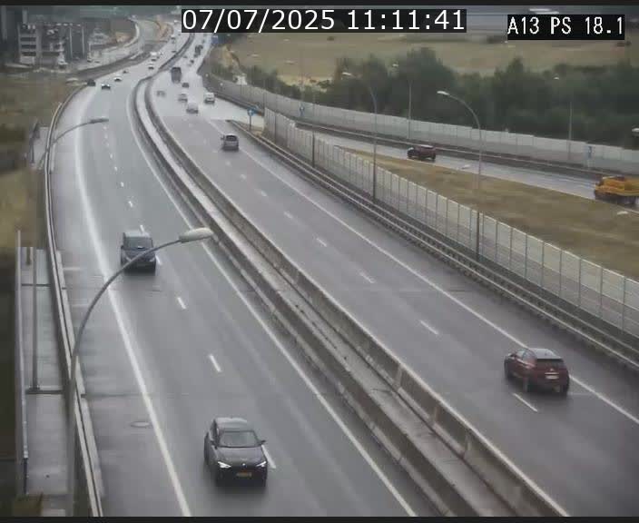 Traffic live webcam Luxembourg Dudelange - A13 direction Croix de Bettembourg - BK 18.1