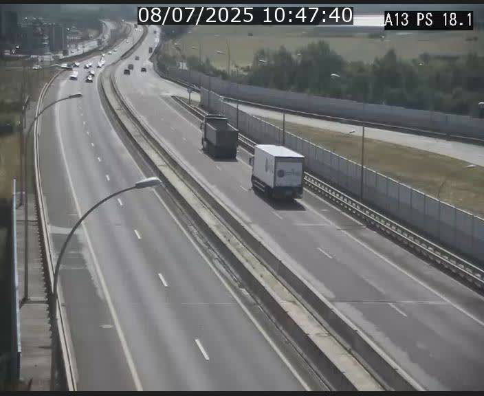 Traffic live webcam Luxembourg Dudelange - A13 direction Croix de Bettembourg - BK 18.1