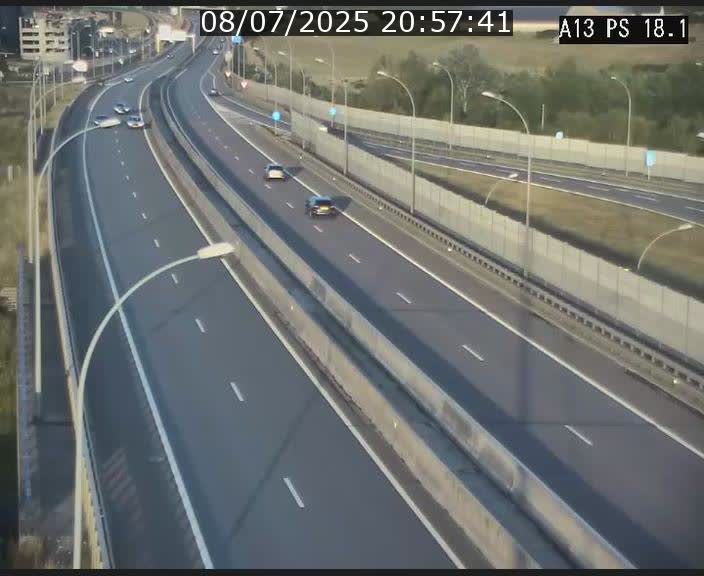 Traffic live webcam Luxembourg Dudelange - A13 direction Croix de Bettembourg - BK 18.1