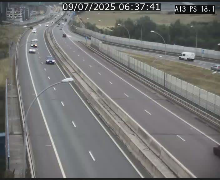 Traffic live webcam Luxembourg Dudelange - A13 direction Croix de Bettembourg - BK 18.1
