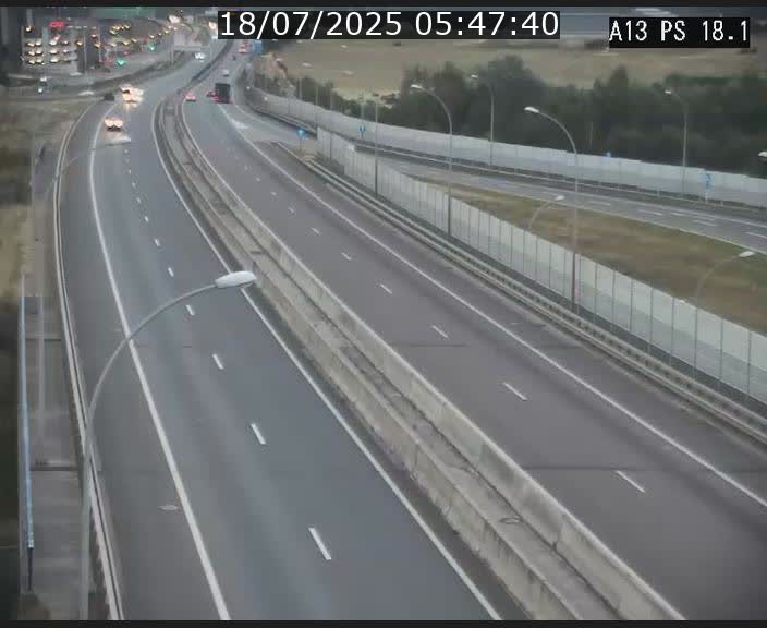 Traffic live webcam Luxembourg Dudelange - A13 direction Croix de Bettembourg - BK 18.1