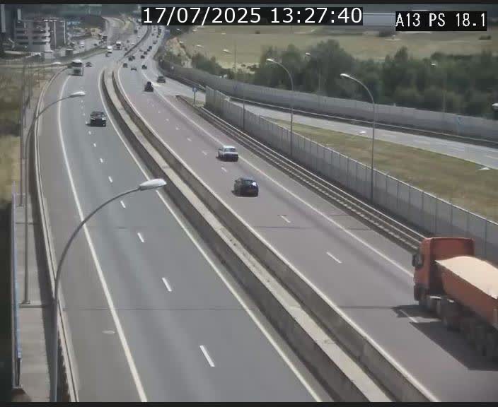 Traffic live webcam Luxembourg Dudelange - A13 direction Croix de Bettembourg - BK 18.1