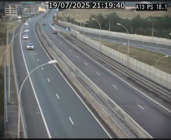 Traffic live webcam Luxembourg Dudelange - A13 direction Croix de Bettembourg - BK 18.1