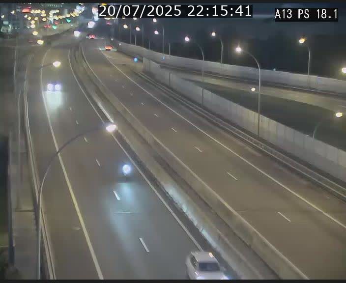 Traffic live webcam Luxembourg Dudelange - A13 direction Croix de Bettembourg - BK 18.1