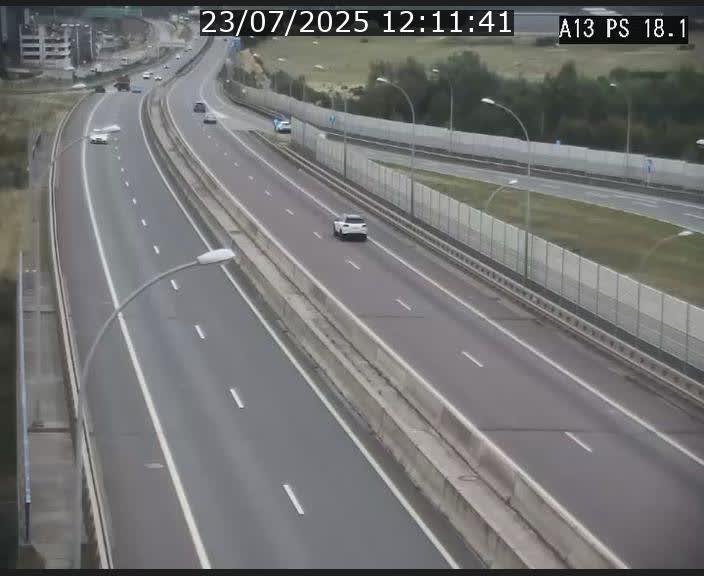 Traffic live webcam Luxembourg Dudelange - A13 direction Croix de Bettembourg - BK 18.1