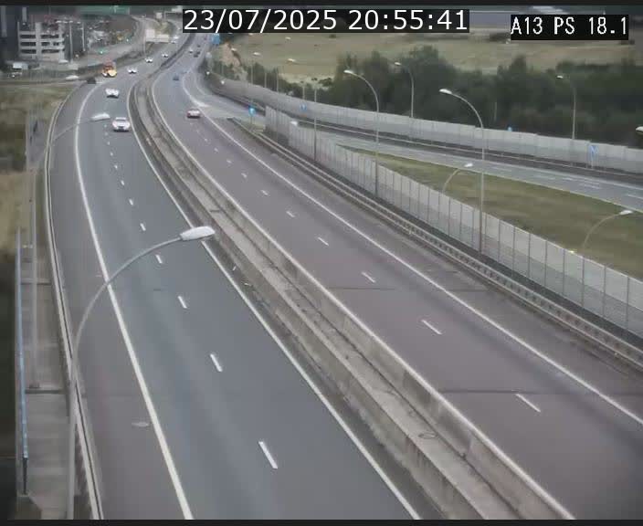 Traffic live webcam Luxembourg Dudelange - A13 direction Croix de Bettembourg - BK 18.1
