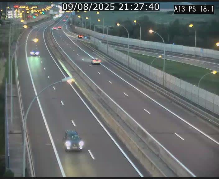 Traffic live webcam Luxembourg Dudelange - A13 direction Croix de Bettembourg - BK 18.1