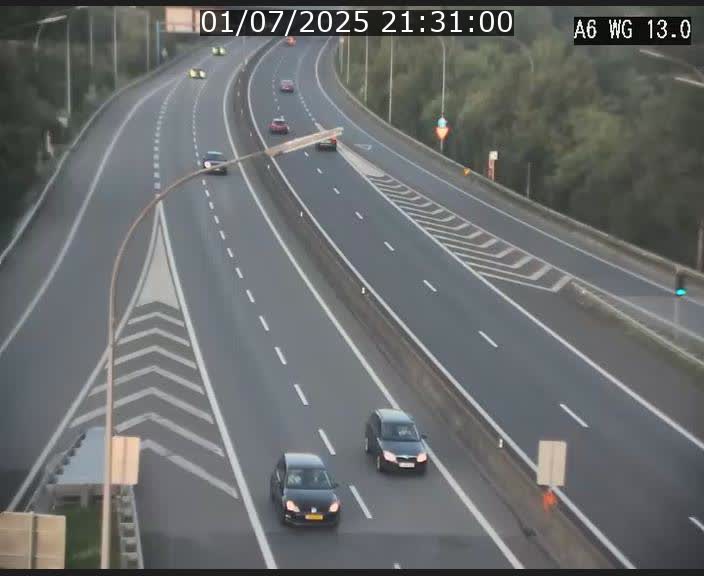 Traffic live webcam Luxembourg Mamer - A6 - BK 13 - direction Luxembourg/France/Allemagne