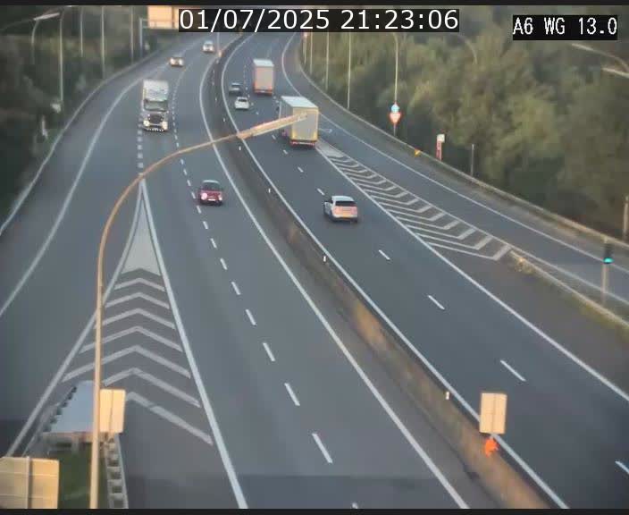 Traffic live webcam Luxembourg Mamer - A6 - BK 13 - direction Luxembourg/France/Allemagne