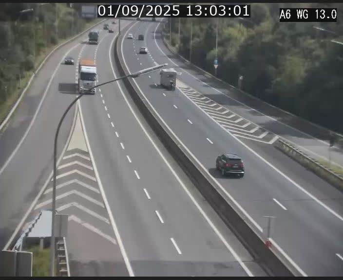 <h2>Traffic live webcam Luxembourg Mamer - A6 - BK 13 - direction Luxembourg/France/Allemagne</h2>