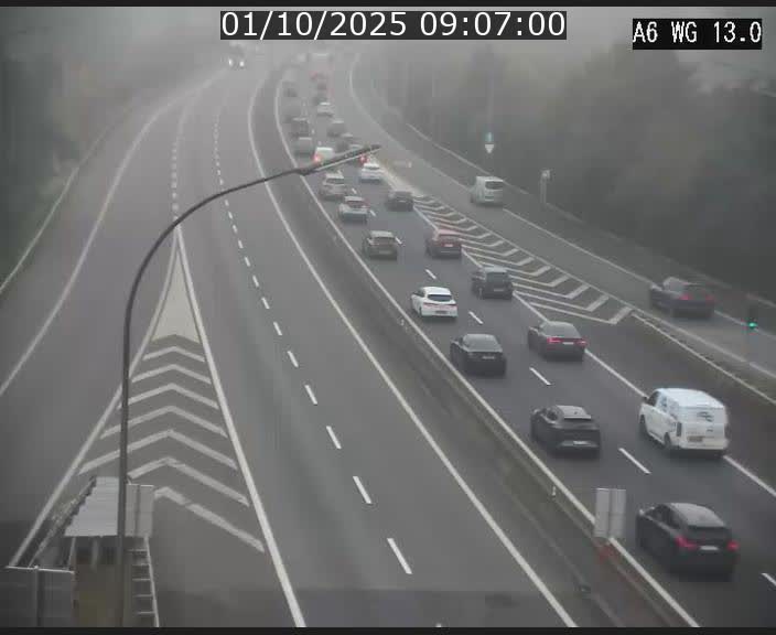 <h2>Traffic live webcam Luxembourg Mamer - A6 - BK 13 - direction Luxembourg/France/Allemagne</h2>