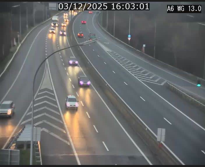<h2>Traffic live webcam Luxembourg Mamer - A6 - BK 13 - direction Luxembourg/France/Allemagne</h2>