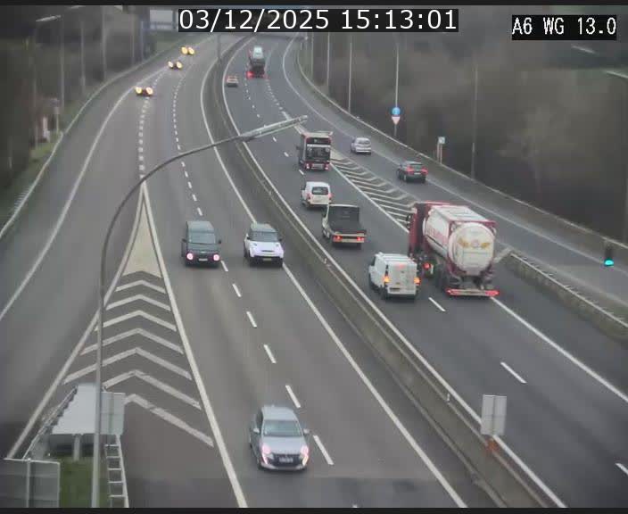 Traffic live webcam Luxembourg Mamer - A6 - BK 13 - direction Luxembourg/France/Allemagne