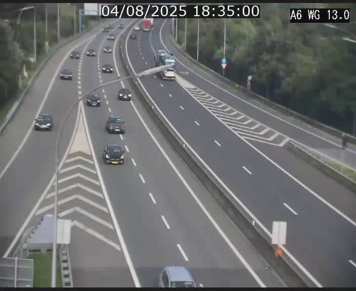 <h2>Traffic live webcam Luxembourg Mamer - A6 - BK 13 - direction Luxembourg/France/Allemagne</h2>
