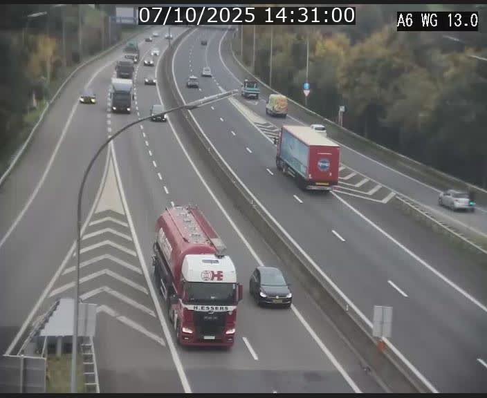<h2>Traffic live webcam Luxembourg Mamer - A6 - BK 13 - direction Luxembourg/France/Allemagne</h2>