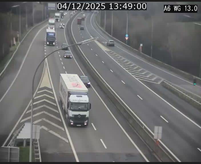 <h2>Traffic live webcam Luxembourg Mamer - A6 - BK 13 - direction Luxembourg/France/Allemagne</h2>