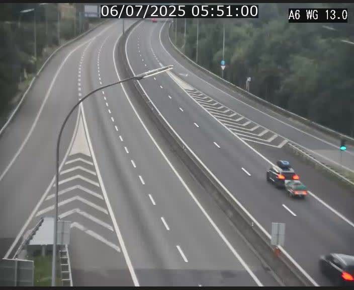 Traffic live webcam Luxembourg Mamer - A6 - BK 13 - direction Luxembourg/France/Allemagne