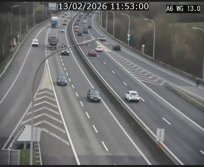 <h2>Traffic live webcam Luxembourg Mamer - A6 - BK 13 - direction Luxembourg/France/Allemagne</h2>