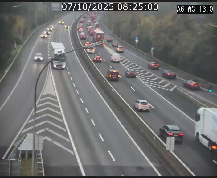 <h2>Traffic live webcam Luxembourg Mamer - A6 - BK 13 - direction Luxembourg/France/Allemagne</h2>