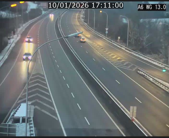 Traffic live webcam Luxembourg Mamer - A6 - BK 13 - direction Luxembourg/France/Allemagne