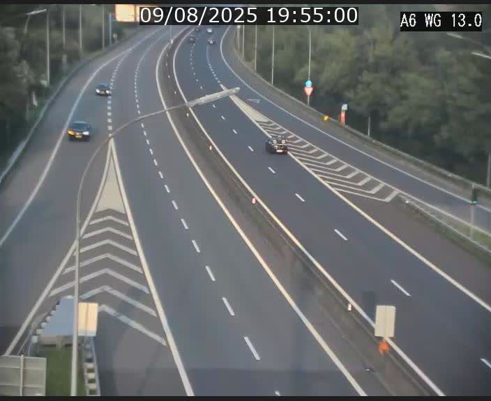 Traffic live webcam Luxembourg Mamer - A6 - BK 13 - direction Luxembourg/France/Allemagne