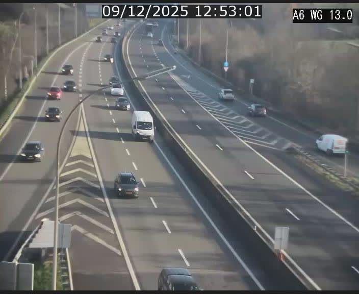 <h2>Traffic live webcam Luxembourg Mamer - A6 - BK 13 - direction Luxembourg/France/Allemagne</h2>