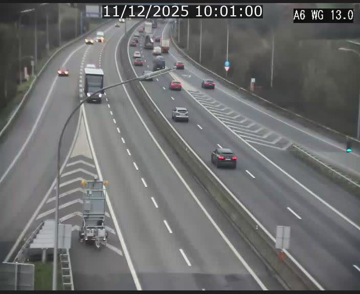<h2>Traffic live webcam Luxembourg Mamer - A6 - BK 13 - direction Luxembourg/France/Allemagne</h2>