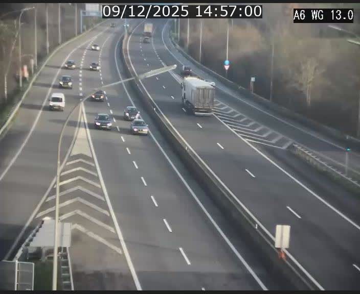<h2>Traffic live webcam Luxembourg Mamer - A6 - BK 13 - direction Luxembourg/France/Allemagne</h2>