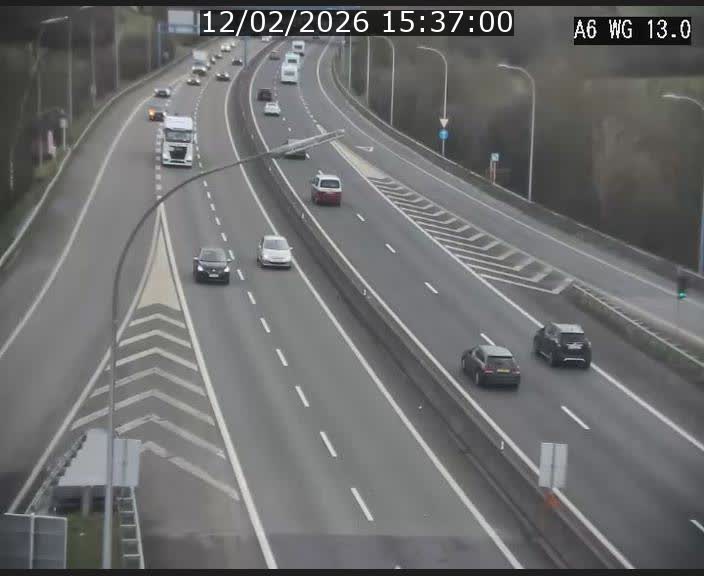 <h2>Traffic live webcam Luxembourg Mamer - A6 - BK 13 - direction Luxembourg/France/Allemagne</h2>