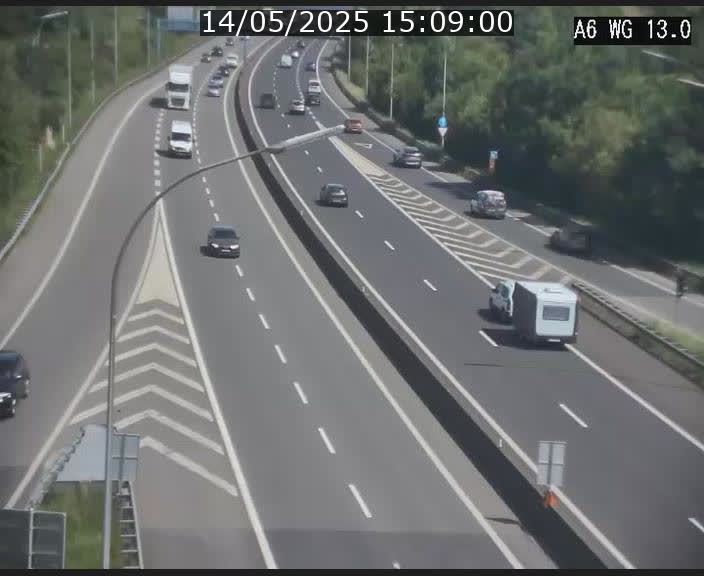 <h2>Traffic live webcam Luxembourg Mamer - A6 - BK 13 - direction Luxembourg/France/Allemagne</h2>