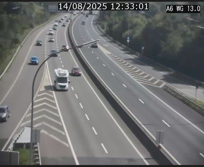 Traffic live webcam Luxembourg Mamer - A6 - BK 13 - direction Luxembourg/France/Allemagne