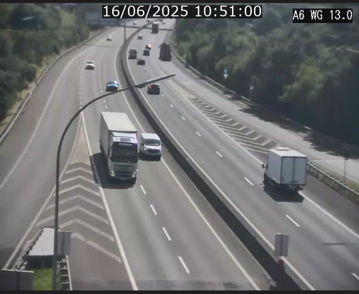 Traffic live webcam Luxembourg Mamer - A6 - BK 13 - direction Luxembourg/France/Allemagne