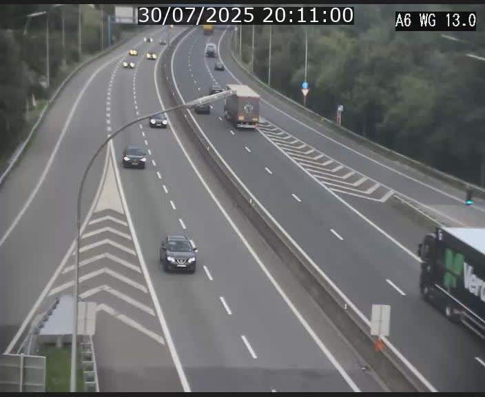 Traffic live webcam Luxembourg Mamer - A6 - BK 13 - direction Luxembourg/France/Allemagne